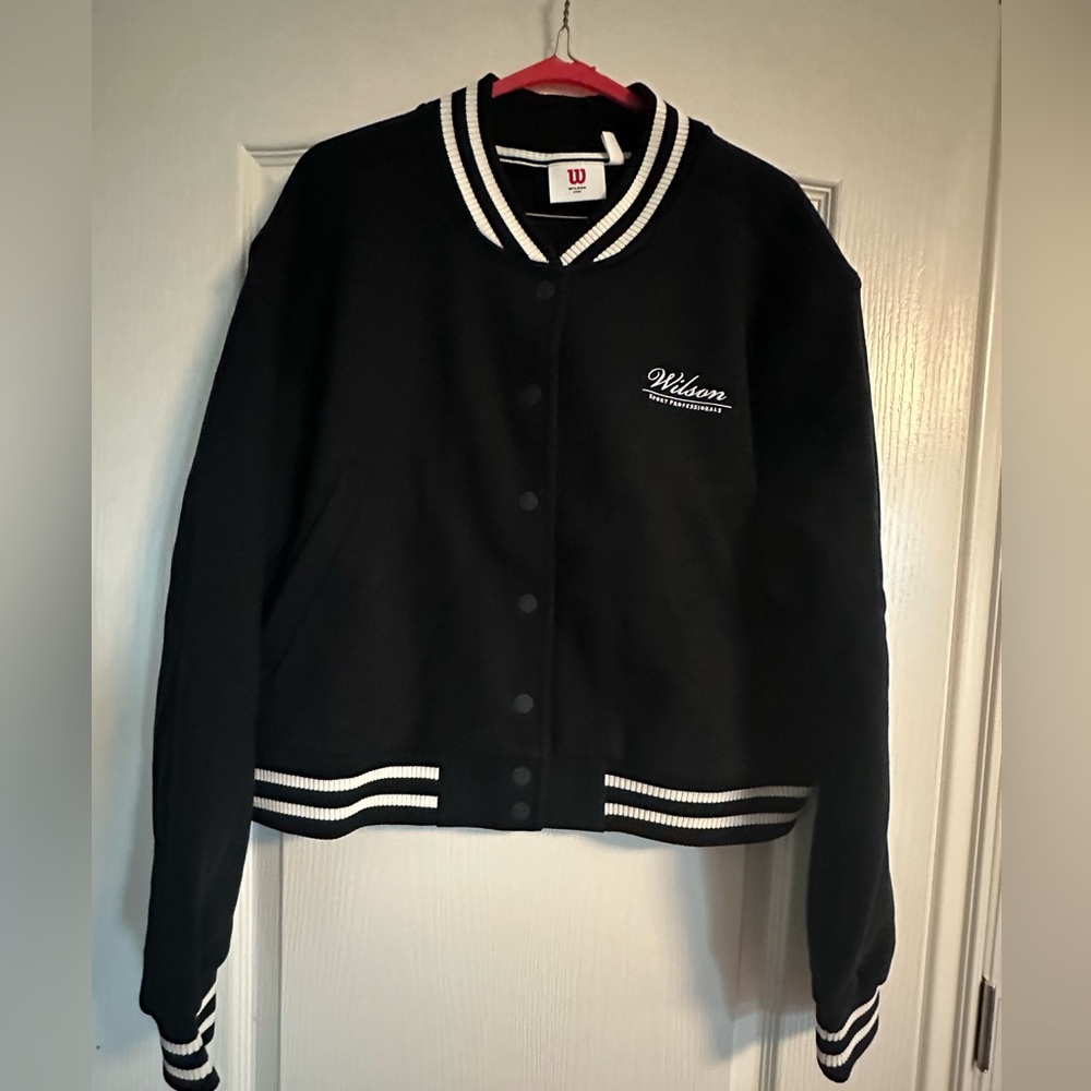 Wilson Black and White wool Women's Varsity Jacket
